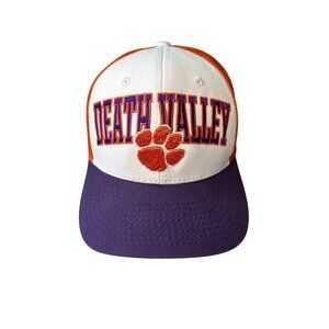 Clemson Death Valley Snapback Mesh Trucker Hat Orange Purple Adjustable College